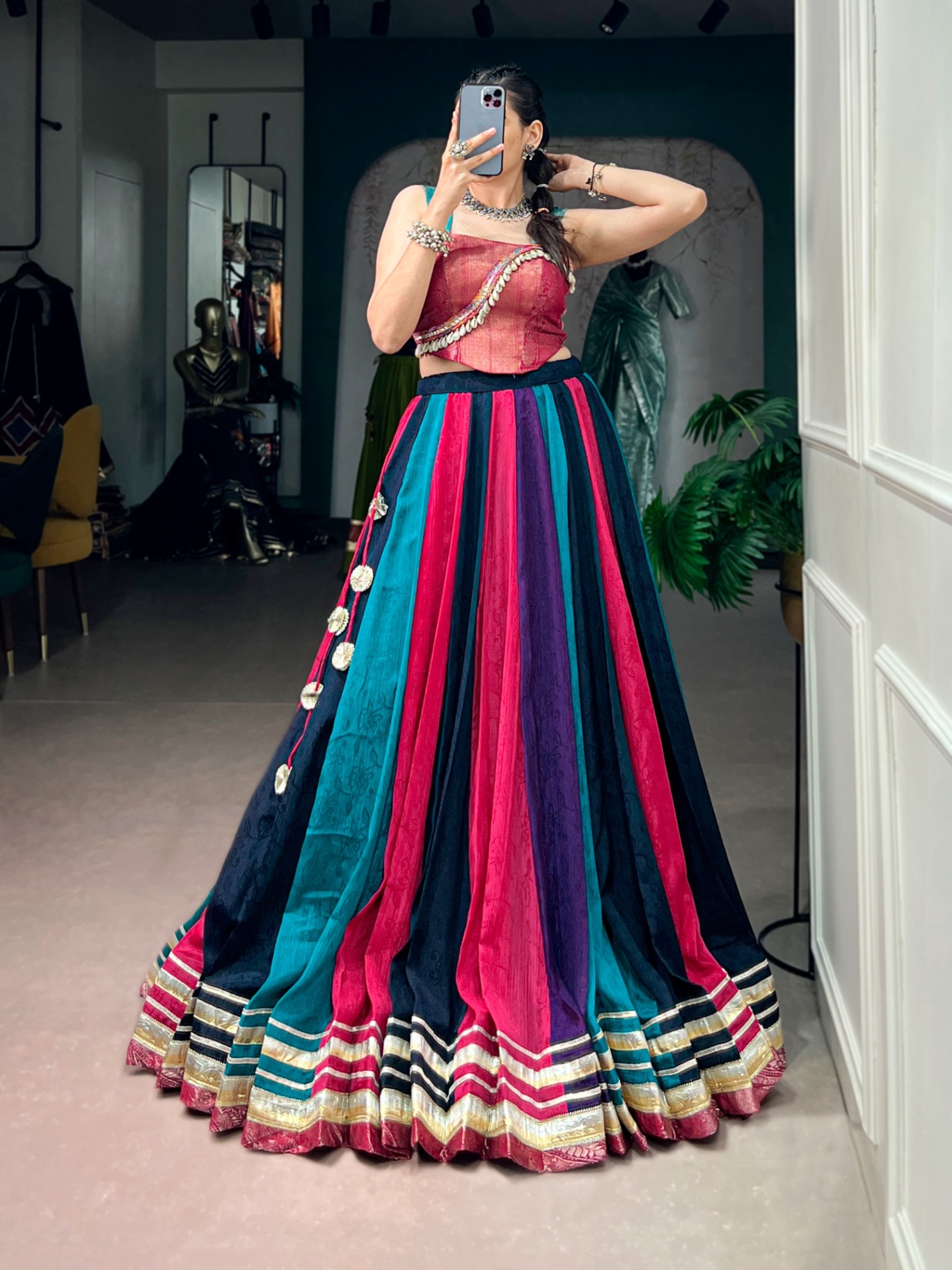 Navratri Chinon Lehenga Choli