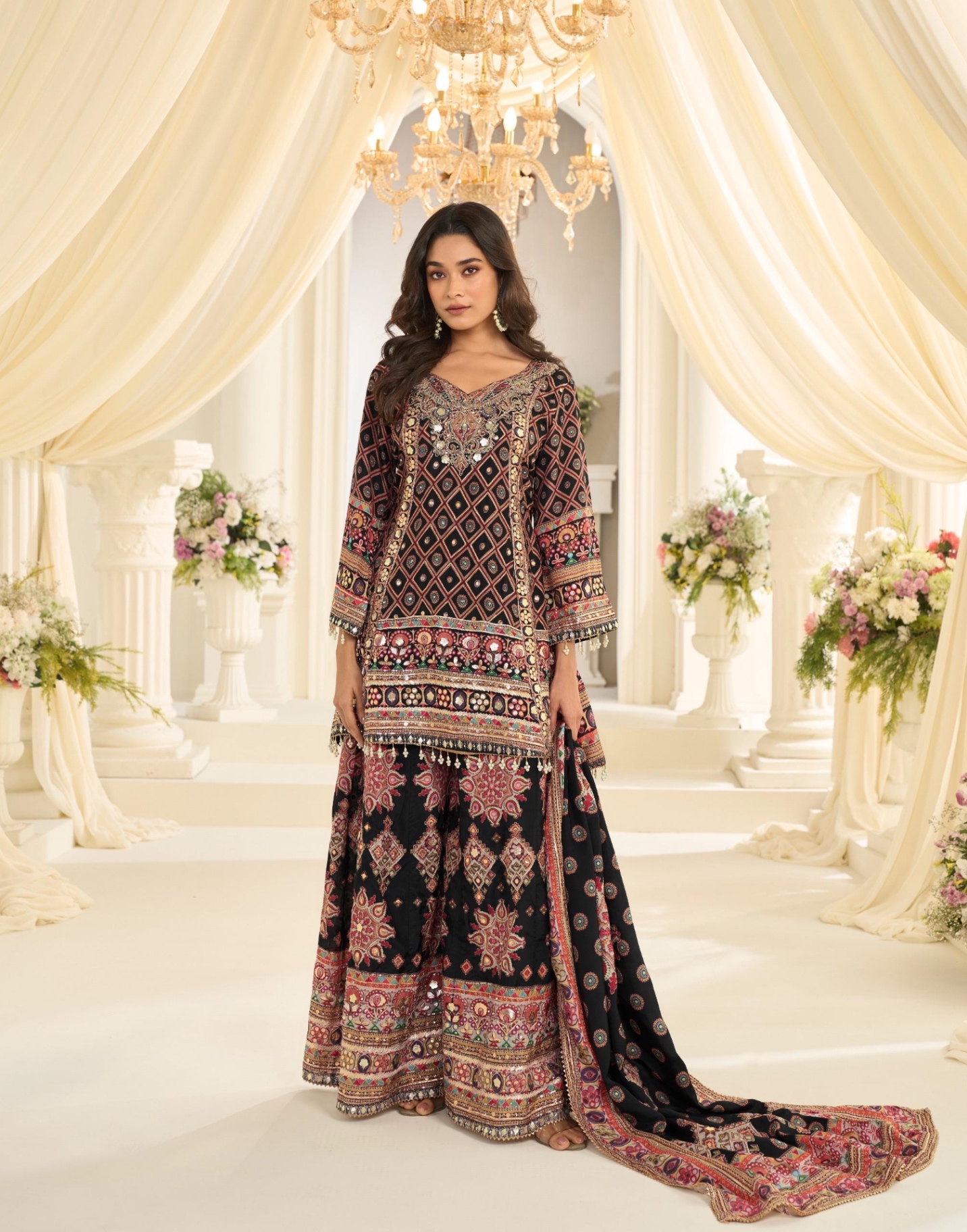 Fatima Natural Crepe Silk Set