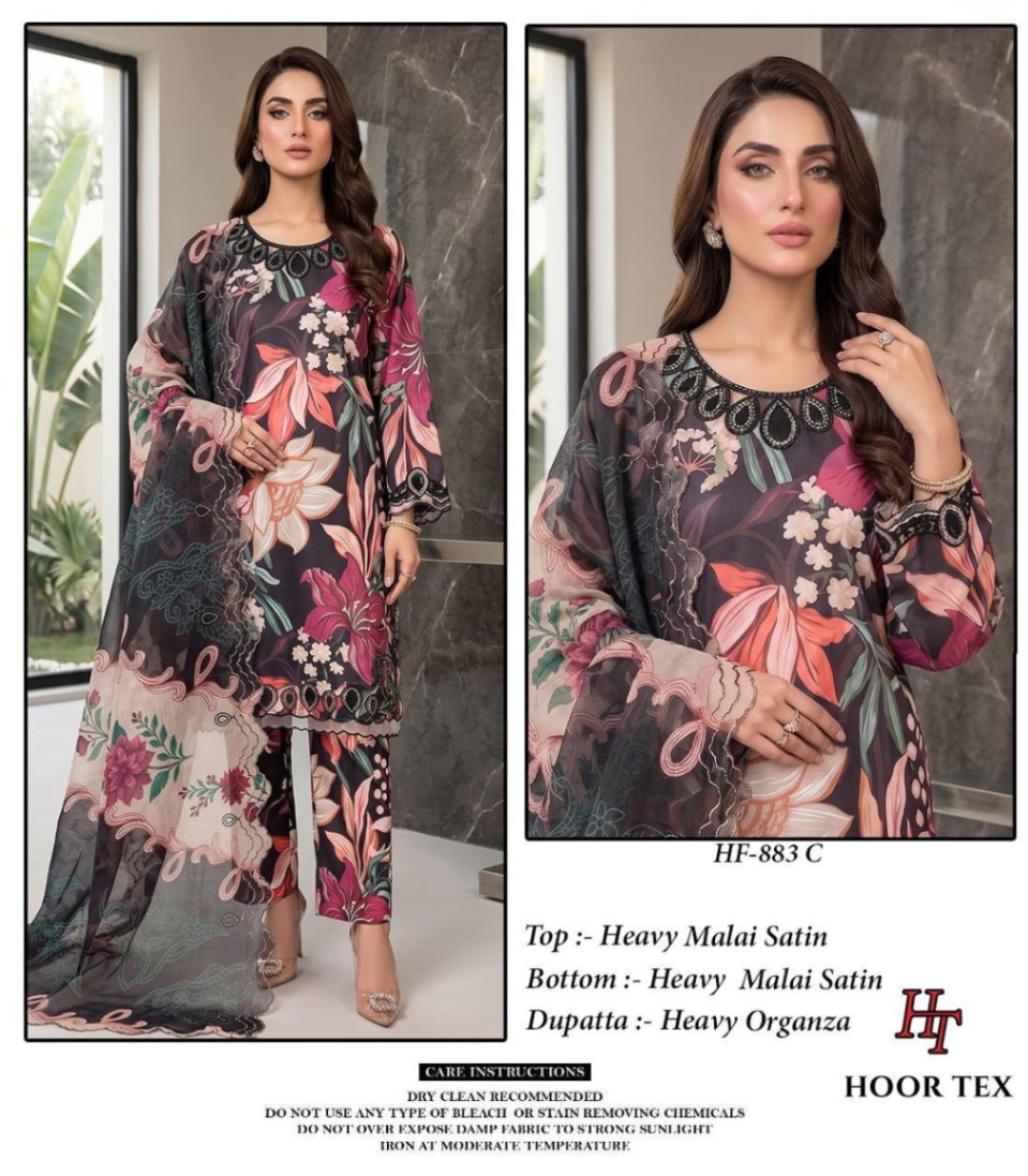 Malai Satin Pakistani Suit