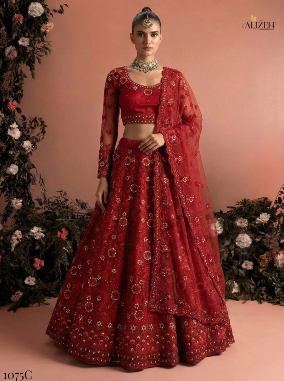 Alizeh Butterfly Net Lehenga Set