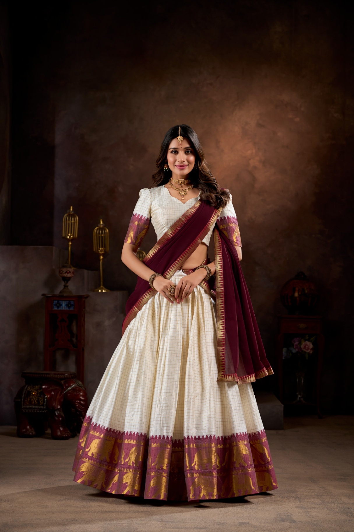 Poly Cotton Zari Lehenga Choli