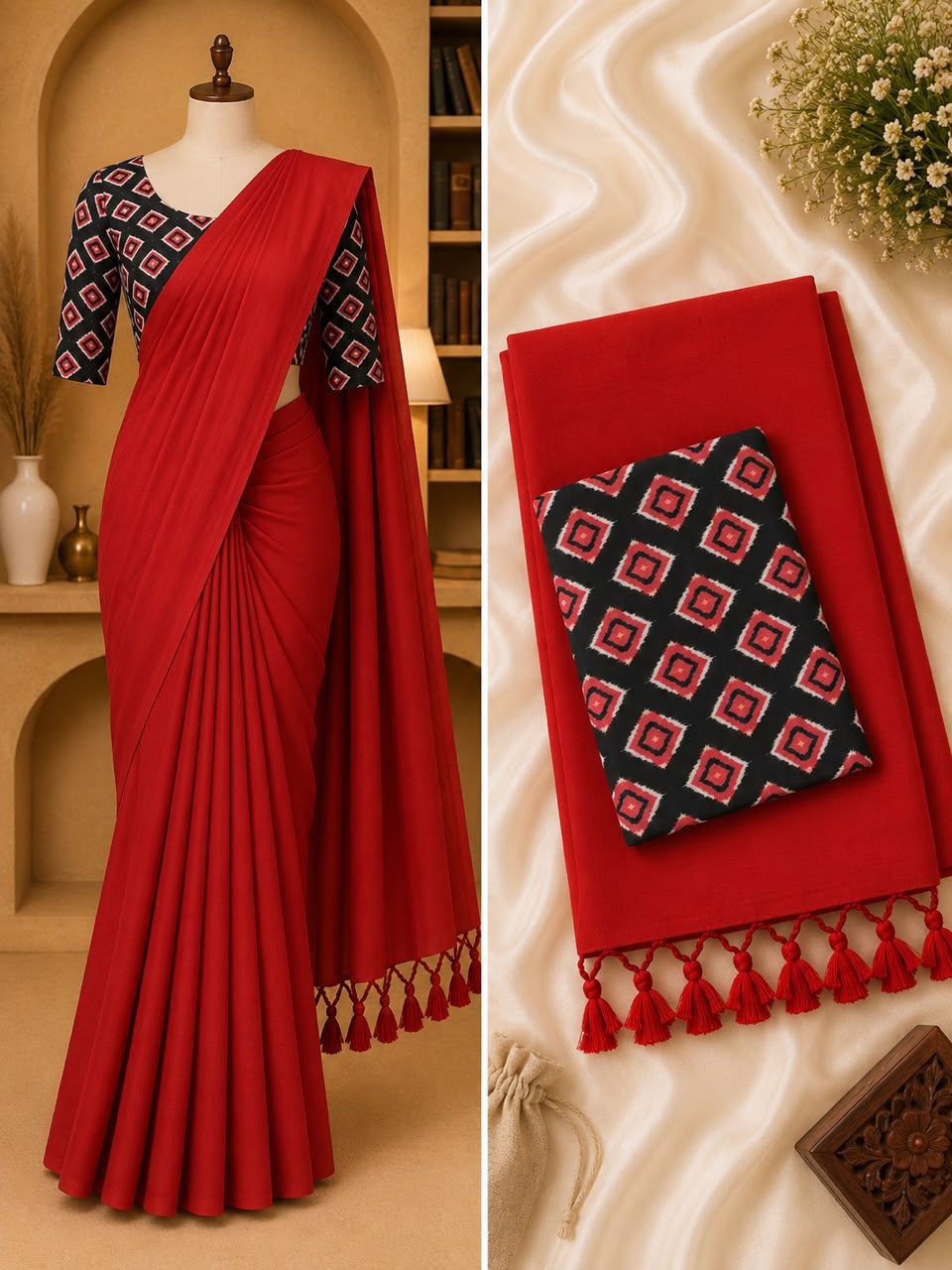 Handloom Khadi Cotton Saree