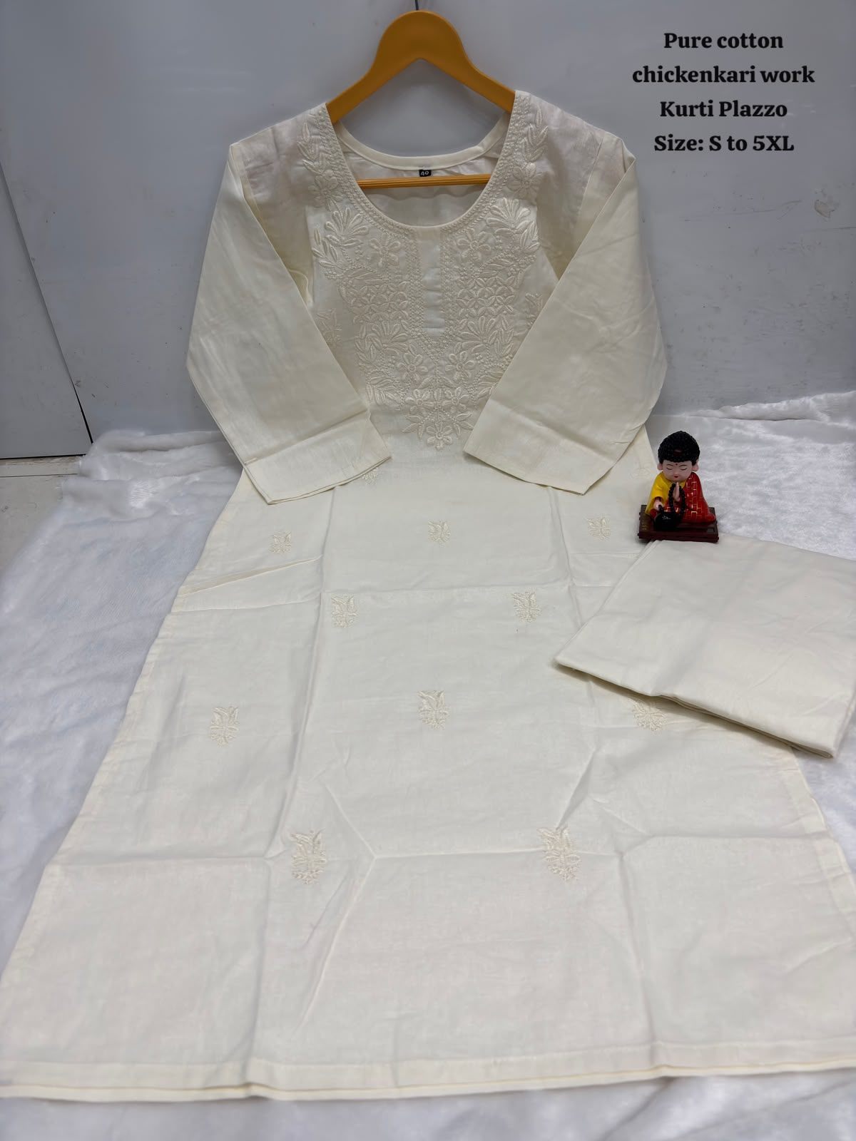 Chikankari Flex Cotton Kurti Set