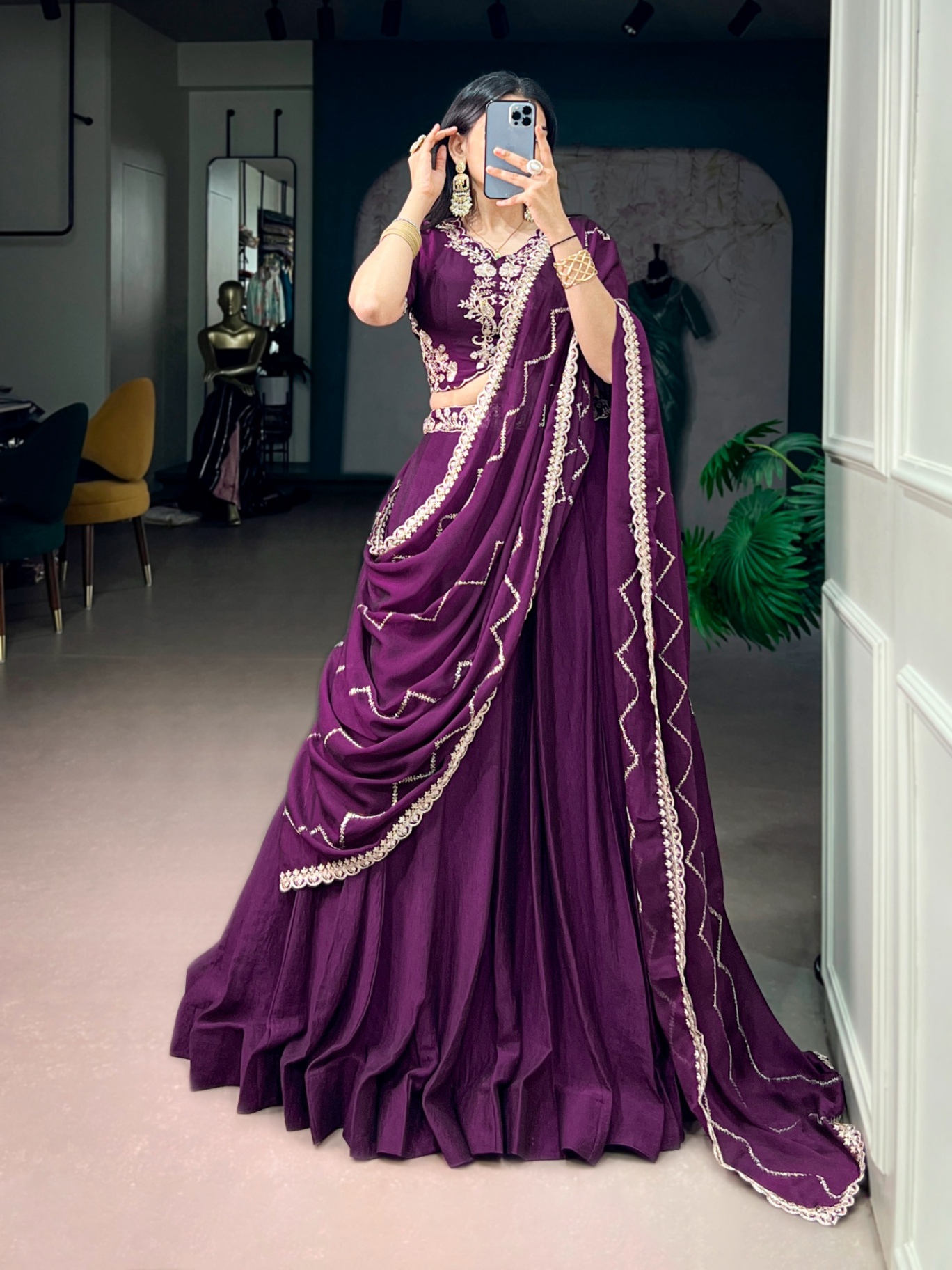 Rangoli Crush Sequins Lehenga
