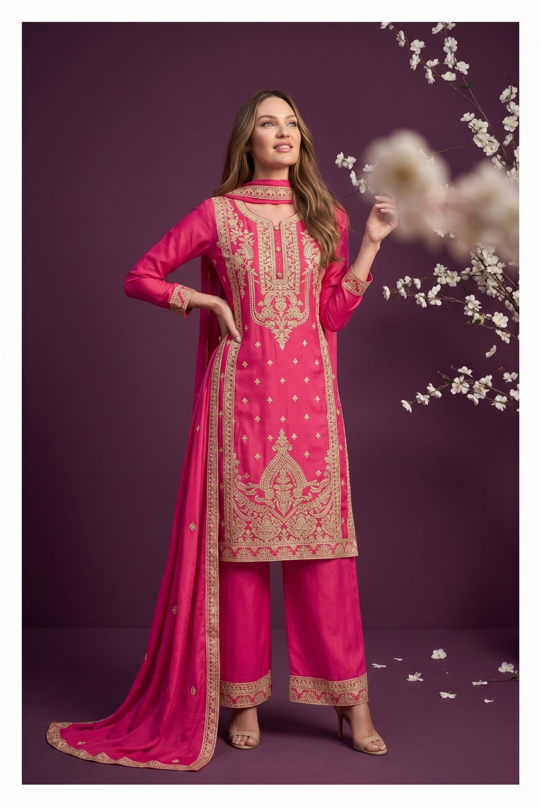 Silky Pink Chinon Set